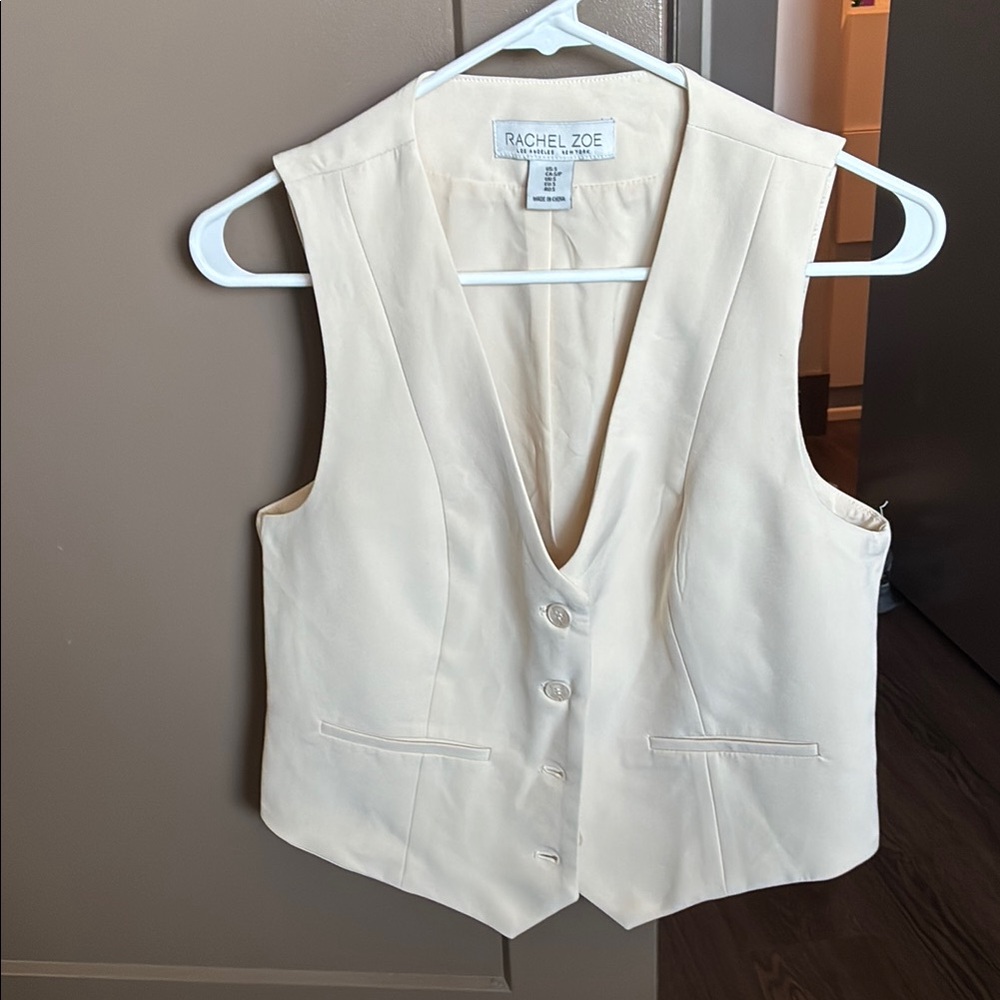 Rachel Zoe Elegant Cream Vest